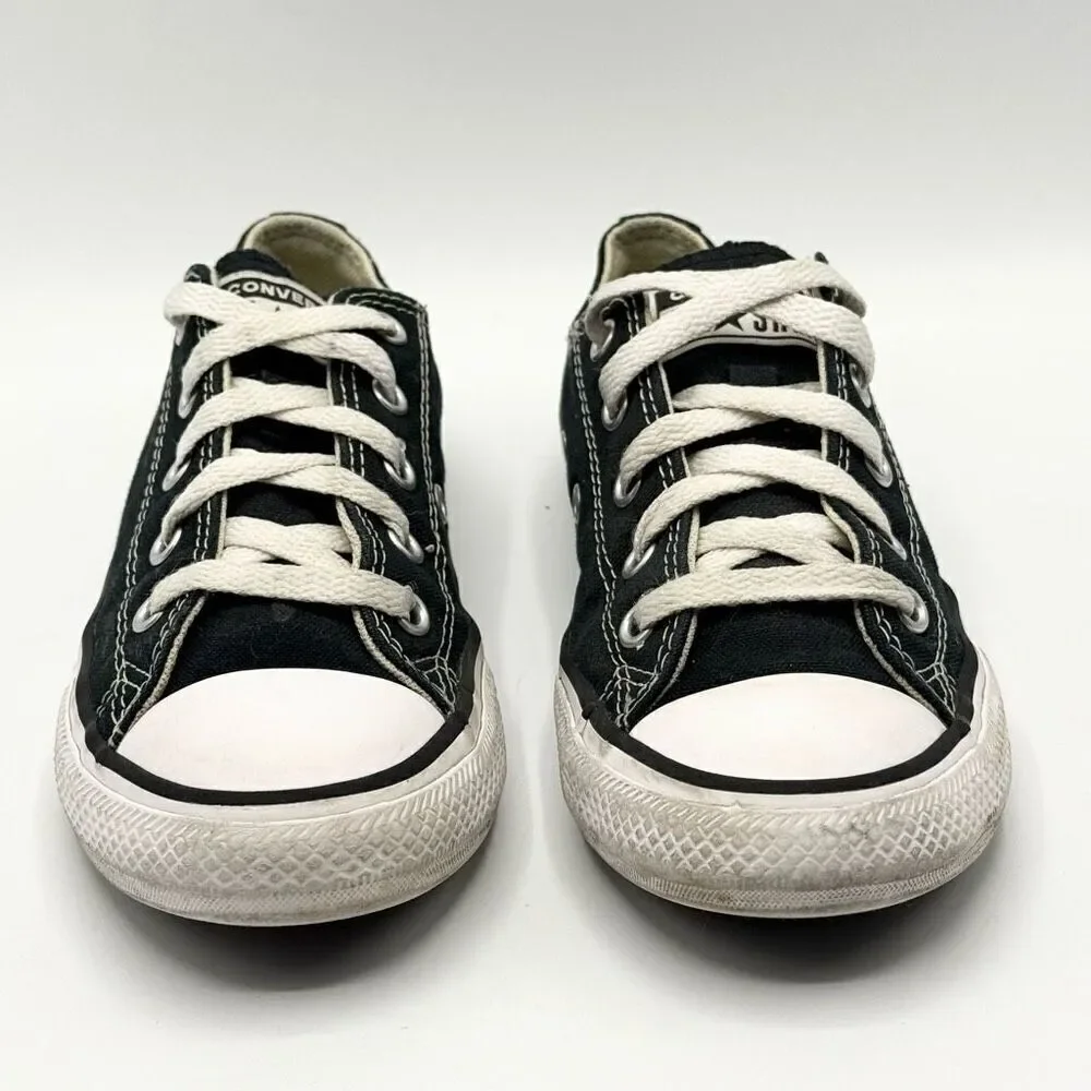 Converse Chuck Taylor All Star Black Canvas Lace Up Sneakers - Big Kid US 1
